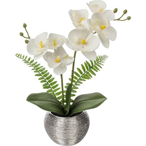 Künstliche Orchidee Deko Blumen Phalaenopsis Wohnzimmer Büro (1/5)