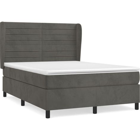 Maison Exclusive - Boxspringbett mit Matratze Dunkelgrau 140x200 (1/5)