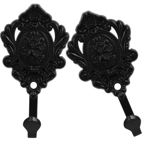 Lot de 2 crochets métalliques pour manteaux et chapeaux (1/5)
