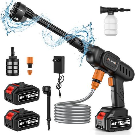 Pistolet à eau haute pression 60 Bar 6-en-1 – Nettoyeur polyvalent pour voiture, jardin et maison (1/5)
