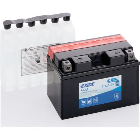 Batería Tudor YT12A-BS para moto AGM Hermética Exide (1/2)