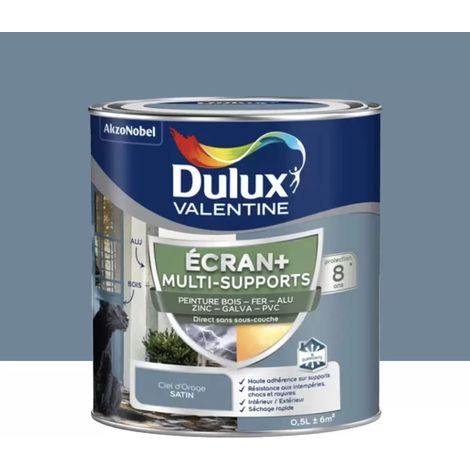Peinture DULUX VALENTINE Ecran+ Multi-supports Ciel d'orage 0,5 L (1/4)