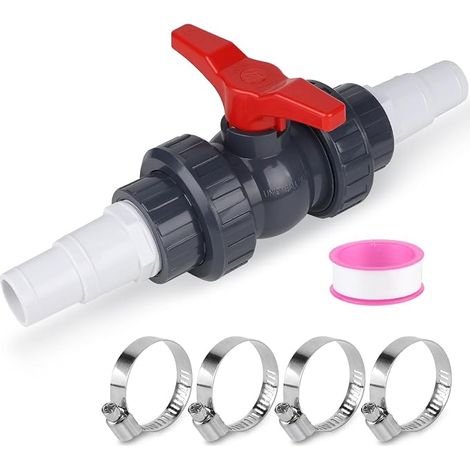 Vanne Piscine avec Raccord Tuyau 32-38mm D'arrosage Robinet (1/5)