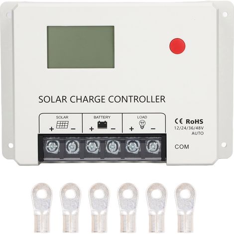 Régulateur solaire PWM 40A avec communication RS485, contrôleur de charge automatique pour batteries 12V 24V 36V 48V (1/5)