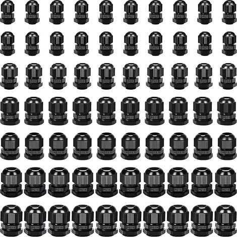 Waterproof Cable Glands, Adjustable Cable Gland with Lock Nut for Home/Garden/Outdoor Lighting Cable - PG7/ PG9/ PG11/ PG13.5/ PG16/ PG19 (1/5)