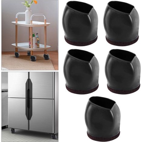 5-teiliges Rollenhalterungsset, Gleitstuhlbeinkappen, Tischstuhlbeinabdeckungen, Radschoner