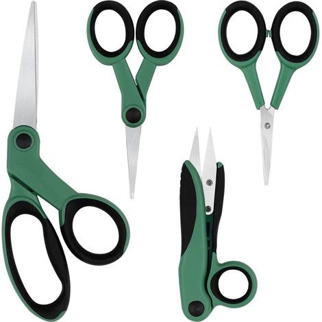 Tijeras, juego de tijeras de acero inoxidable, tijeras multifuncionales con mango suave, tijeras afiladas hechas a mano. (1/5)
