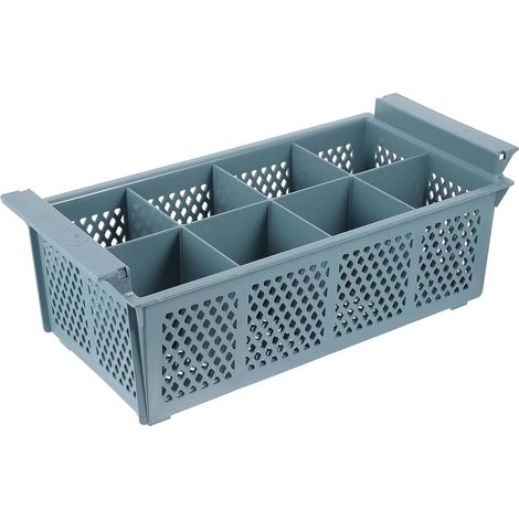 Cesta para lavavajillas, escurridor de cubiertos, práctico para guardar utensilios de cocina, fácil de mover gracias a sus asas. (1/2)