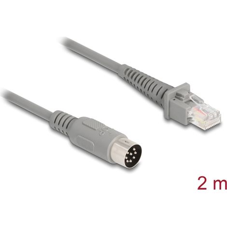 Delock Cable RJ50 macho a DIN 8 pines macho 2 m gris