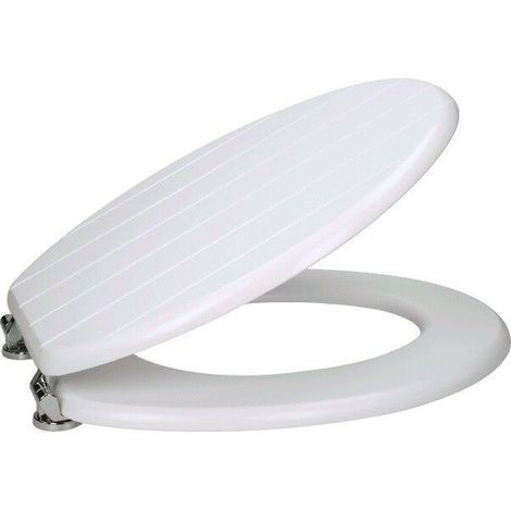 Ceramica Groove Matt White Toilet Seat (1/4)