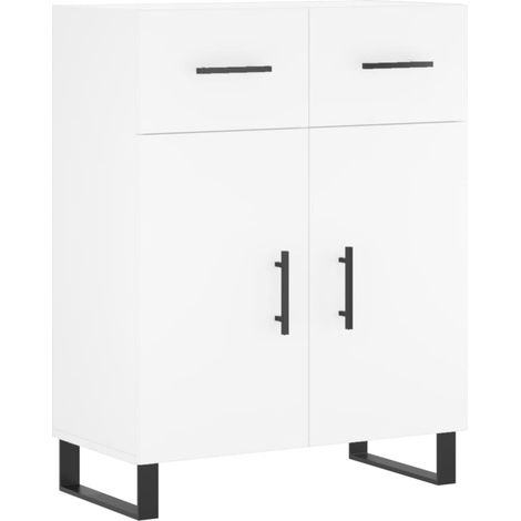 Aparador-cómoda-mueble-organizador-cocina-salón-salón-comedor 695 x 34 x 90 cm-madera de ingeniería-blanco 020030409
