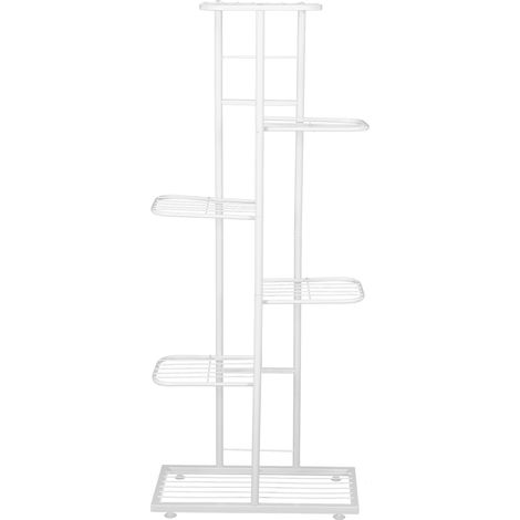 Support de Pots de plantes à fleurs à 6 niveaux, présentoir de jardinière pour décoration de jardin intérieur et extérieur, blanc
