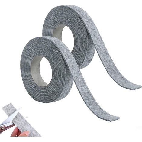 2 Rouleaux Feutrine Autocollante, Patins pour Meubles Auto-adhésifs, Patins pour Meubles, Patin Chaise, Patin antiderapant, Découpe Libre de Toute Taille Patin Feutre (1/5)