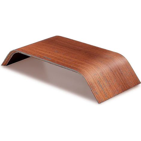 Support en bois tout-en-un pour écran et ordinateur portable - Support robuste et stable - Compatible avec iMac (Marron) (1/5)
