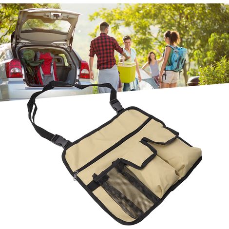 Tragbare Hängetasche für Campingstuhl-Armlehnen-Organizer, 600D Oxford wasserdicht, 33 x 31 cm, Khaki, Strandzubehör (1/5)