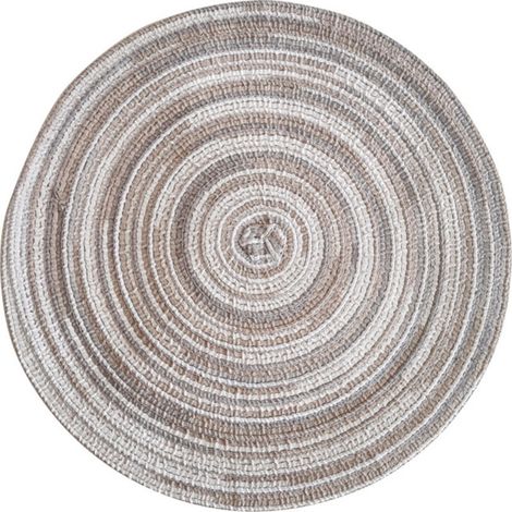Runder, satinierter, grau getönter Tischset 3838 cm, 1 Stück, glitzernder Tischset, geeignet für Weihnachts-, Familienfeier, Hochzeits-, Feiertags-Tischdekoration (1/5)