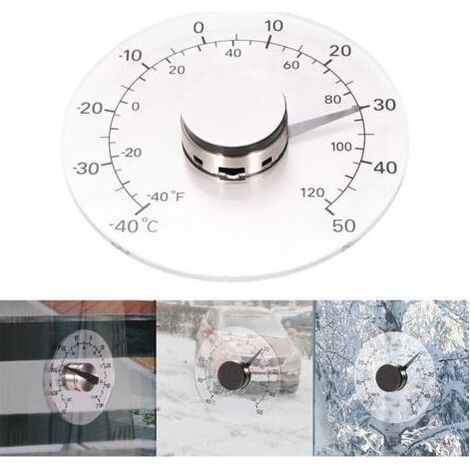 BUNTHAUS Lntyq Thermomètre de fenêtre extérieur, Bâton de thermomètre numérique de fenêtre de thermomètre extérieur sur Le mètre de Moniteur de température imperméable,10.7cm
