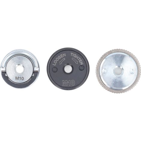 Lot de 3 écrous à bride M10 pour meuleuse d'angle, plaque de pression autobloquante, écrou de blocage universel, 12 000 tr/min, couple élevé de 40 Nm