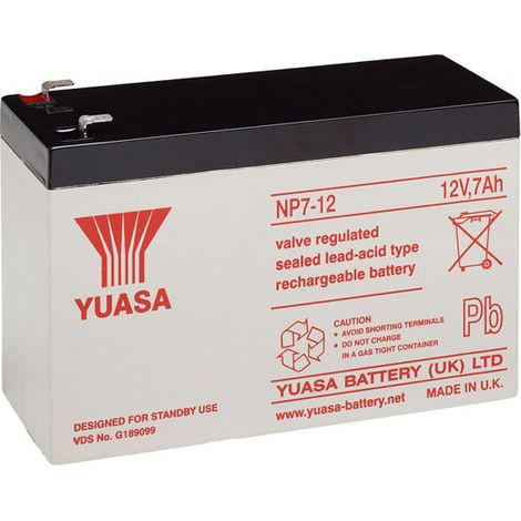 Yuasa Battery Yuasa NP7-12L Batterie au plomb 12 V Faston 230-6,35 mm (Import Allemagne) (NP7-12L)