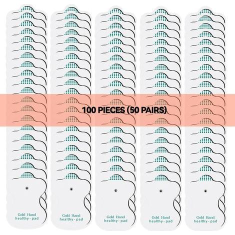 100/10 pièces d'électrodes de physiothérapie en dropshipping pour appareils à gel, stimulateurs musculaires, patchs de massage et d'acupuncture 05149