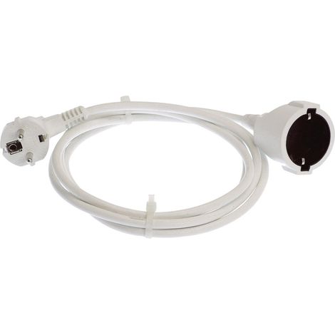 AS Schwabe 50511 Strom Verlängerungskabel 16 A Weiß 5.00 m H05VV-F 3G 1,5 mm²