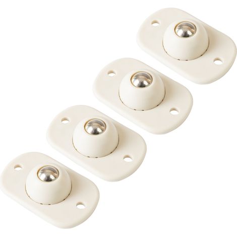 Set mit 4 selbstklebenden Edelstahlrollen, leise und universell einsetzbar, mit Kugellagern für Möbel (1/5)