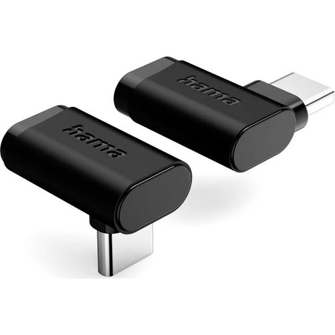 Hama USB 2.0 Adapter [1x USB-C® Buchse - 1x USB-C® Stecker]   90° nach links gewinkelt (1/5)