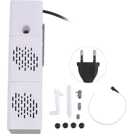 Filtro sumergible para acuario de 15 W – plástico – 70 x 65 x 227 mm – para acuarios de 90 a 180 l – diseño cíclico con cabezal de ducha (1/5)