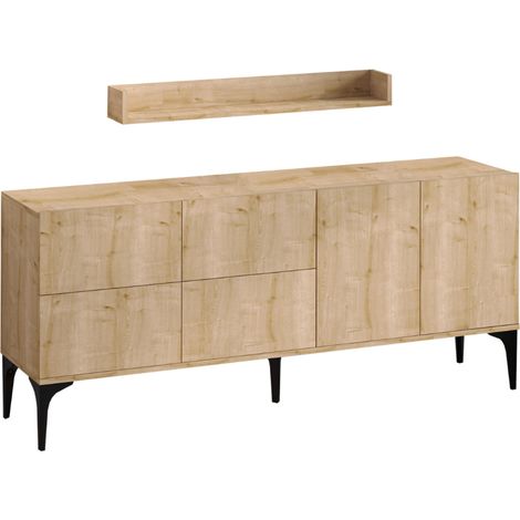 Ensemble buffet et étagère murale ASSEN (1/5)