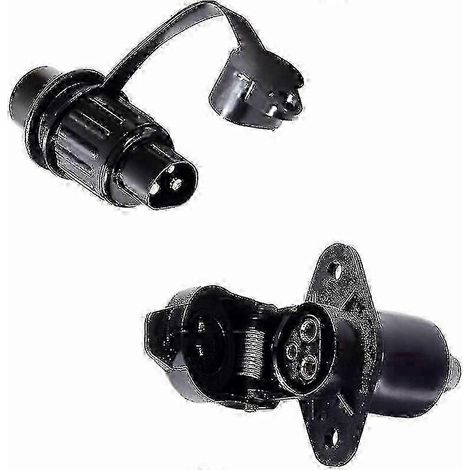 Connecteur de remorque étanche 12 V à 3 broches mâle/femelle pour l'Europe : prise et fiche - Bon état (1/5)