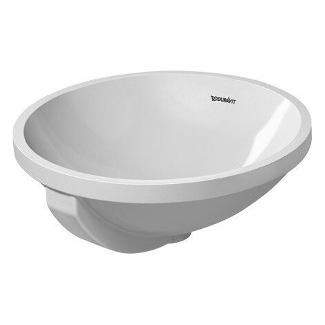 DU EBWT Architec 400 mm, EB v.unteren collé, m.ÜL, o.HLB, u.glasiert, weiß