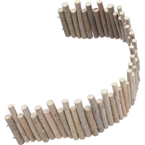 Montage Hamster Roue Clôture en Bois Rat Échelle Pont Jouet Échelle en Bois Cachette Naturelle pour Petits Animaux 30Cm Type De Clôture 40CM Clôture (1/5)