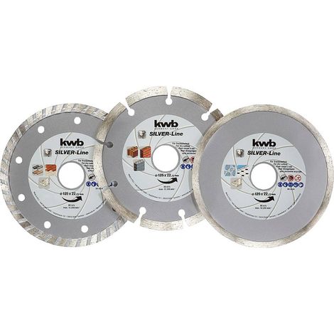 kwb 797085 Disque à tronçonner diamanté Diamètre 125 mm Ø de perçage 22 mm 3 pc(s) (1/3)