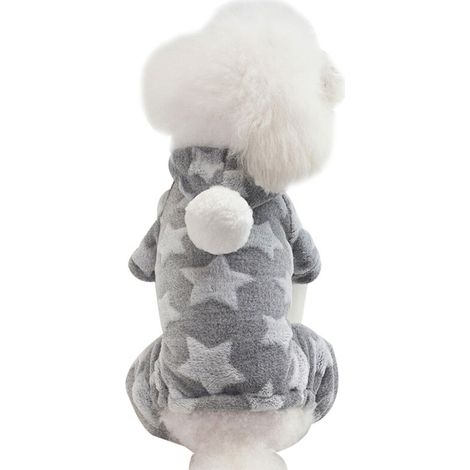 Pull à capuche pour chien à quatre pattes, pull d'intérieur pour animaux de compagnie, vêtements chauds pour chien en automne et en hiver/// (1/5)