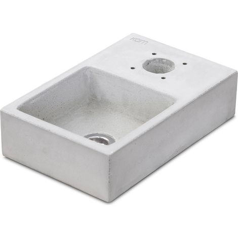 Base Vaschetta per Fontanda da Giardino 25x39xH10 cm in Calcestruzzo Plinto Grigio CLS (1/3)