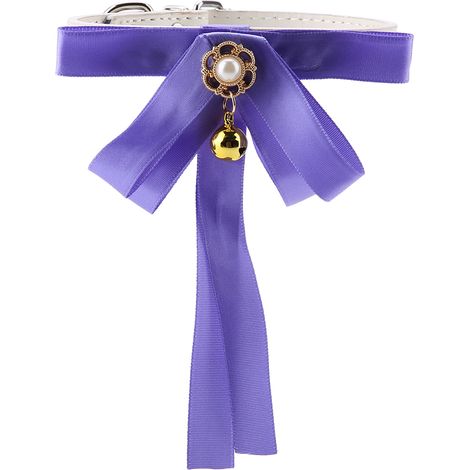 Collier Pour Chat Et Chien - Nœud Papillon Réglable Avec Clochette - Design Festif Pour Fêtes Et Anniversaires - Taille S (1/5)