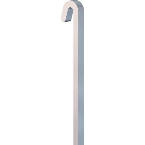 Pack 5 tiges carrées droites alu 20 kg - 4 mm - Accessoire Cimaise Tableau Gris , 150 cm