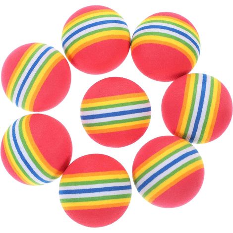 24 pelotas de espuma para gatos, color arcoíris, 3,5 cm de diámetro, juguete interactivo para interiores y exteriores. (1/4)