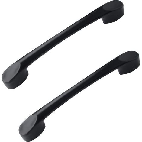 1 Paire Poignee de meuble cuisine noir, Poignée de meuble, Poignée tiroir, Poignee de meuble cuisine, Poignee meuble, Poignee de meuble, Pour armoires, Tiroirs, Cuisine, Chambre(Noir) (1/5)