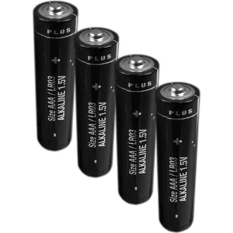 Lot de 4 piles alcalines AAA (LR03) professionnelles
