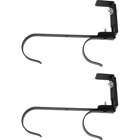 Crochets de fixation réglables pour poteau de piscine, supports de poteau de piscine, crochets muraux doubles robustes et réglables, noirs (1/5)