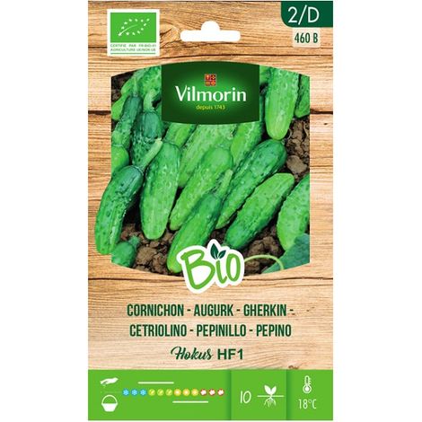 VILMORIN JARDÍN BIO Semillas de Pepinillo HOKUS Sobre 2 gr