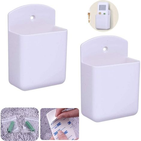 Lot de 2 supports muraux pour télécommande autocollants – Organisateurs universels pour bureau, chambre, salon – Installation facile (1/5)