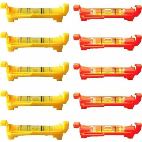 Mini niveau à bulle 10 pièces, niveau à corde, niveau à carrelage, ligne de maçon, niveau à bulle, adapté à la maçonnerie, à la plomberie, à l'industrie de la construction, aux mesures techniques (1/4)