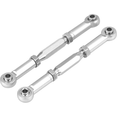 Biellettes de suspension en alliage d'aluminium pour voiture RC 1/10 HIMOTO E10MTL E10MT E10BP (Argent) (1/5)