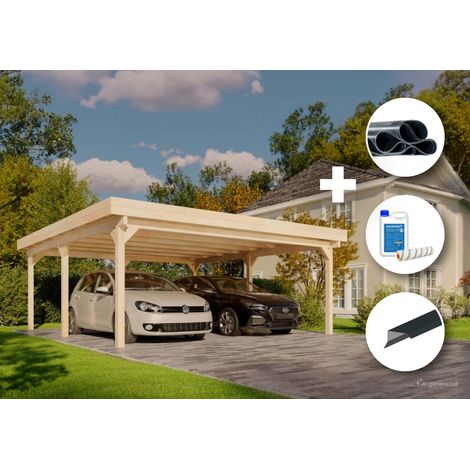 Kit complet - Alpholz double carport Olaf Naturel 598 x cm (1/4)