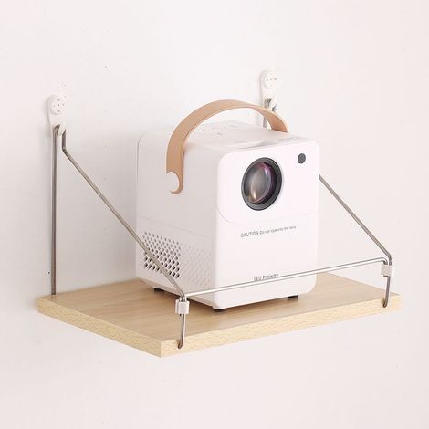 Étagère murale compacte pour projecteur et table de chevet (1/4)