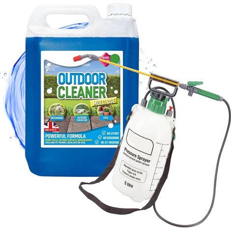 1 x 5 Litre Pressure Sprayer & Multi Purpose Ready To Use Outdoor Cleaner (1/3)