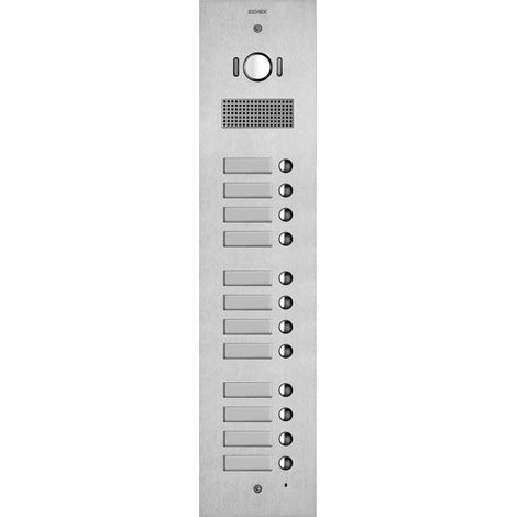VIMAR - 41532 Placa A/V Steely 2F+ de acero con 12 botones