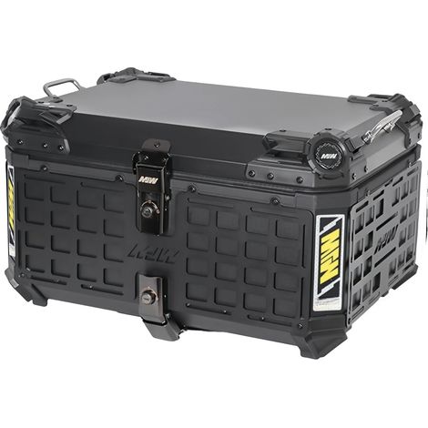 Coffre de moto, étanche, à libération rapide, armure noire-65L (1/2)